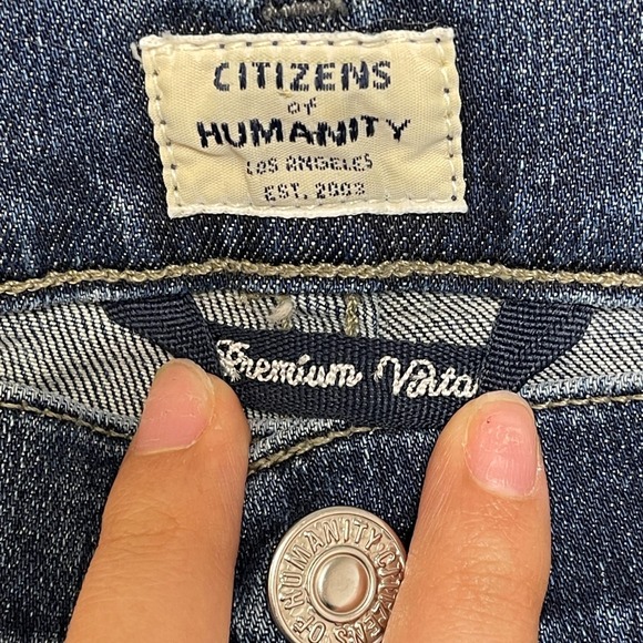 Citizens of Humanity Harlow Jeans Womens 27x30 Blue Denim High Rise Slim Fit - Picture 10 of 16